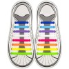 Set 16 Sireturi Elastice Silicon Dactylion, Multicolor, Universale, Incaltaminte Sport/Casual, Adulti/Copii, Impermeabile