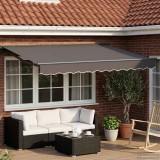 vidaXL Copertină retractabilă manuală Antracit 3 x 2 m 3420385