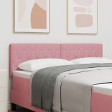 VidaXL Cap de Pat LED cu Butoane Diamante Tăiate Roz 80 cm Catifea