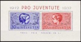 Elvetia 1937 - Pro Juventute, colita neuzata