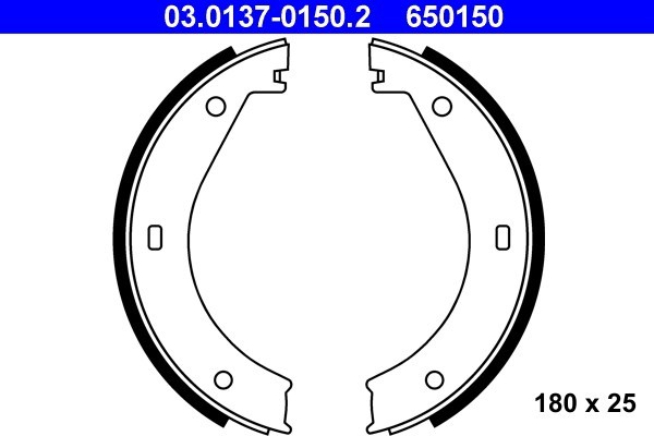 ATE 03.0137-0150.2 Set saboti frana, frana de mana