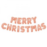Balon de Crăciun &quot;Merry Christmas&rdquo; - auriu ros&eacute;