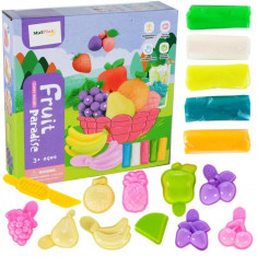 Set de joaca cu plastilina, fructe, 10 forme incluse, multicolor foto