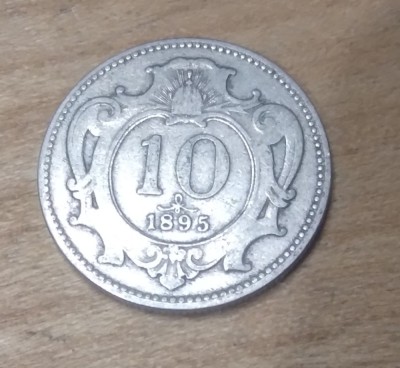 AUT AustroUngaria 10 heller 1895 foto