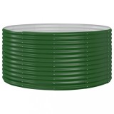 Cumpara ieftin Pat de gradina inaltat, verde, 140x140x68 cm, otel galvanizat