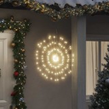 vidaXL Lumini stelare de Crăciun 140 LED-uri, 4 buc., alb cald, 17 cm