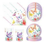 Cumpara ieftin Set 28 piese vesela pentru petrecere copii Mezhen, hartie, multicolor