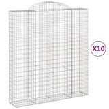 Cumpara ieftin Cosuri gabion arcuite, 10 buc 200x50x220/240cm, fier galvanizat