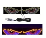Cumpara ieftin Lumini Ambientale LED Devil s Eye Auto USB - Efect Ochi Demon RGB, Iluminare Interior Masina Camion, Multicolor, PlugPlay