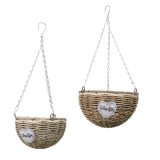 Set 2 ghivece de flori suspendate din rachita Zilan ZTS8434