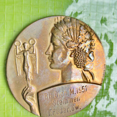 B485-I-Medalia B.B DION 1957-Stemmen marcata A. Weinberger I. Feder gw.