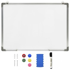 vidaXL Tablă magnetică albă cu ștergere uscată 90x60 cm oțel 146633