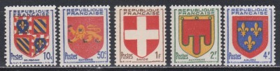 Franta 1949 - Steme de departamente franceze, MNH foto