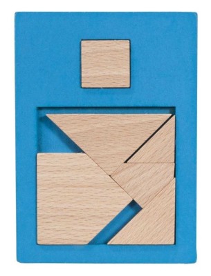 Joc logic IQ puzzle din lemn Extra piesa-2, Fridolin foto