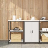 vidaXL Set de depozitare pentru bucătărie 2 pcs Alb 120 x 50 x 92 cm 3392688