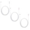 Set 3 Cabluri de Date si Incarcare, Type-C / Type-C, Albe, 2A, Viteza 10 Gbps, 1 M
