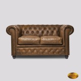 Canapea Chesterfield 2 locuri Brighton FT &ndash; Vintage C1059