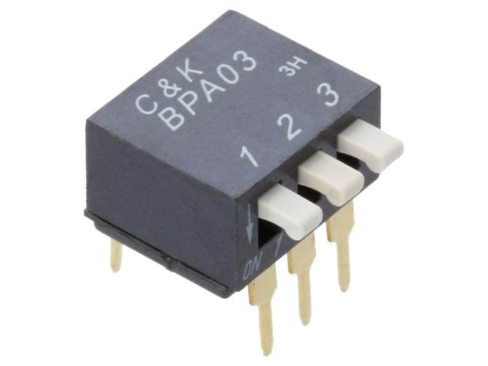 Comutator DIP-Switch 3 Secțiuni ON-OFF
