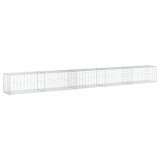 Cumpara ieftin Cos gabion cu capac, argintiu, 500x50x50 cm, fier galvanizat