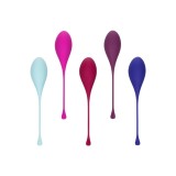 Set 5 bile kegel CALEXOTICS Tighten &amp; Tone, pentru tonifierea mușchilor pelvieni, din silicon premium, multicolor