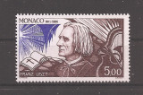 Monaco 1986 - 175 de ani de la nașterea lui Franz Liszt. MNH, Nestampilat