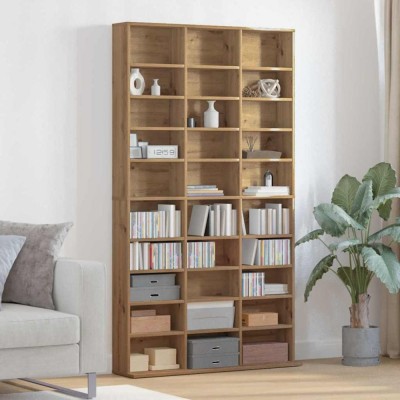 vidaXL Dulap pentru CD-uri din Stejar Artistic - 101x23x177.5 cm Fabricat din Lemn Ingineresc foto