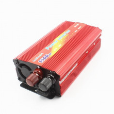 Invertor tensiune 12V-220V, putere 1500 W foto