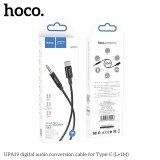 Cablu AUX Hoco Jack 3.5 mm la Type-C, UPA19, 1 m, Negru