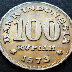 Moneda exotica 100 RUPII (Rupiah) - INDONEZIA / INDONESIA, anul 1973 * cod 2408