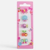Inele pentru copii cu strasuri, set 5 buc, modele de vara, argintii, CMCLASS