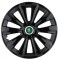 Set 4 Capace Roti Autohelix MSA&reg; potrivite jantelor de 16 inch, pentru Skoda Verde model Delta Black