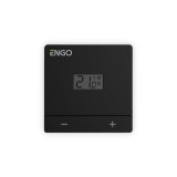 TERMOSTAT DE AMBIENT CU FIR ENGO EASY-BATB NEGRU
