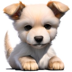 Sticker decorativ, Catel, Alb, 63 cm, 1250STK