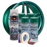 Cumpara ieftin Kit complet reparatie si vopsire jante culoare Verde Metalizat, V4