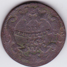 2. Austria 1 EIN KREUTZER kreuzer 1762 W Maria Tereza