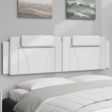 VidaXL Pernă pentru tăblie pat, alb, 180 cm, piele artificială