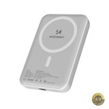 Baterie Externa Wireless WZK WRW349YWS 10000mAh 20W PD + FQI 1 x QI - 1 x USB-C Alba