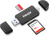 Cititor de carduri de memorie Vja, cititor de carduri SD/Micro SD și adaptor Mic, Oem