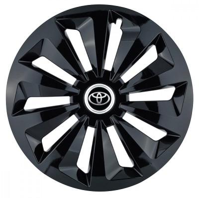 Set 4 capace roti pentru Toyota, model Fox Black, R16 foto