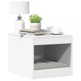 VidaXL Cutie litieră pisici alb 47x59x42 cm lemn prelucrat