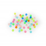 Margele plastic fosforescente diametru 8 mm 20 g Multicolor