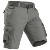 Pantalon scurt cargo Trekking călătorie TRAVEL 500 Kaki Bărbați