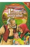 Povestea porcului. Carte de colorat cu povesti si abtibilduri