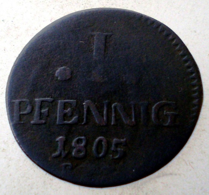 F.048 GERMANIA HESSE-DARMSTADT 1 PFENNIG 1805