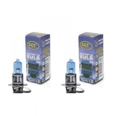 Pachet 2 Becuri Proiector H3 24V 70W PK22S Super White Sct