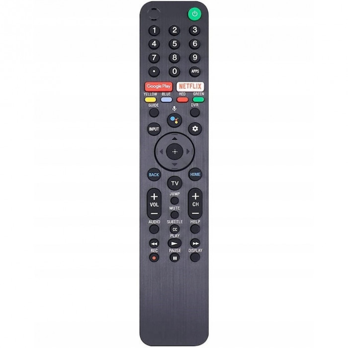 Telecomanda pentru Sony Smart TV RMF-TX500U, x-remote, Functia Vocala, Netflix, Google Pay, Negru