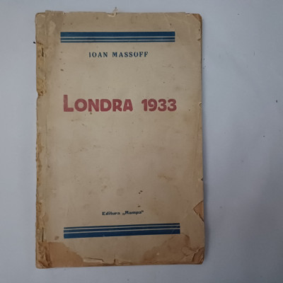 LONDRA 1933- IOAN MASOFF CU DEDICATIE SI SEMNATURA-1934 X1. foto