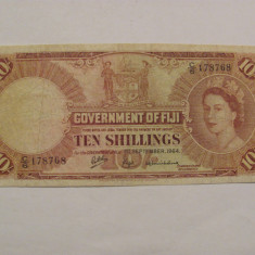 CY - 10 shillings 1964 Fiji / Regina Elzabeth II / RARA