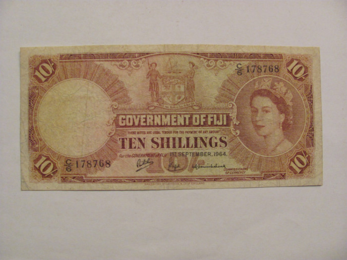 CY - 10 shillings 1964 Fiji / Regina Elzabeth II / RARA