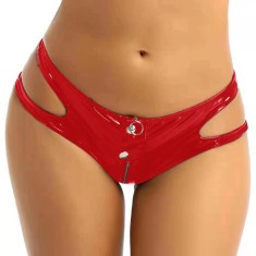 Bikini cu Decupaje, Wetlook, Rosu, S